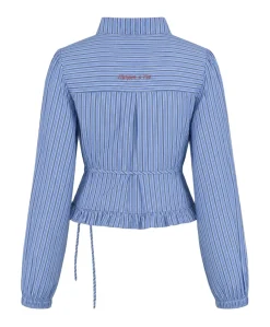 Dames blouse blauw