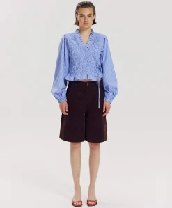 Dames blouse blauw