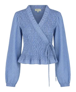 Dames blouse blauw