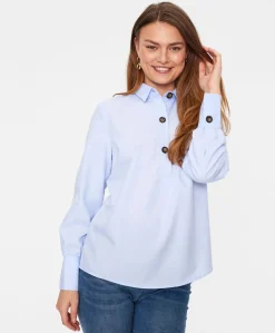 Dames blouse blauw