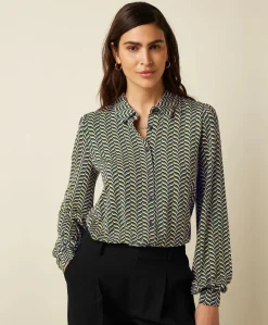 Dames blouse blauw