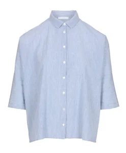 Dames blouse blauw