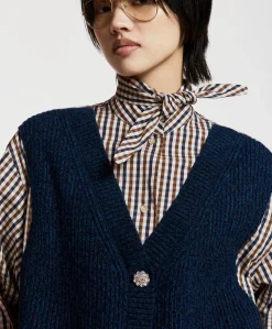 Dames blouse blauw