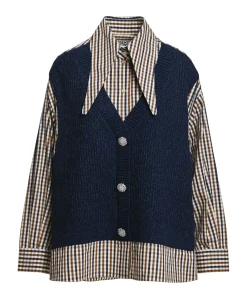 Dames blouse blauw