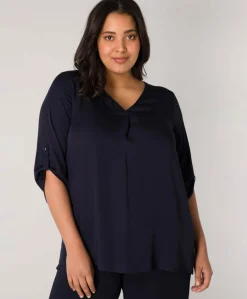 Dames blouse blauw