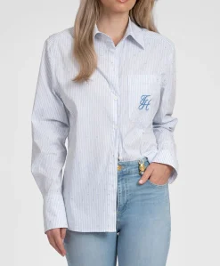 Dames blouse blauw