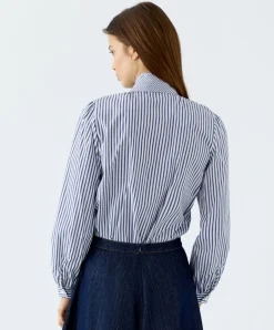 Dames blouse blauw