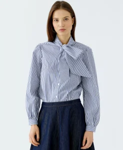 Dames blouse blauw