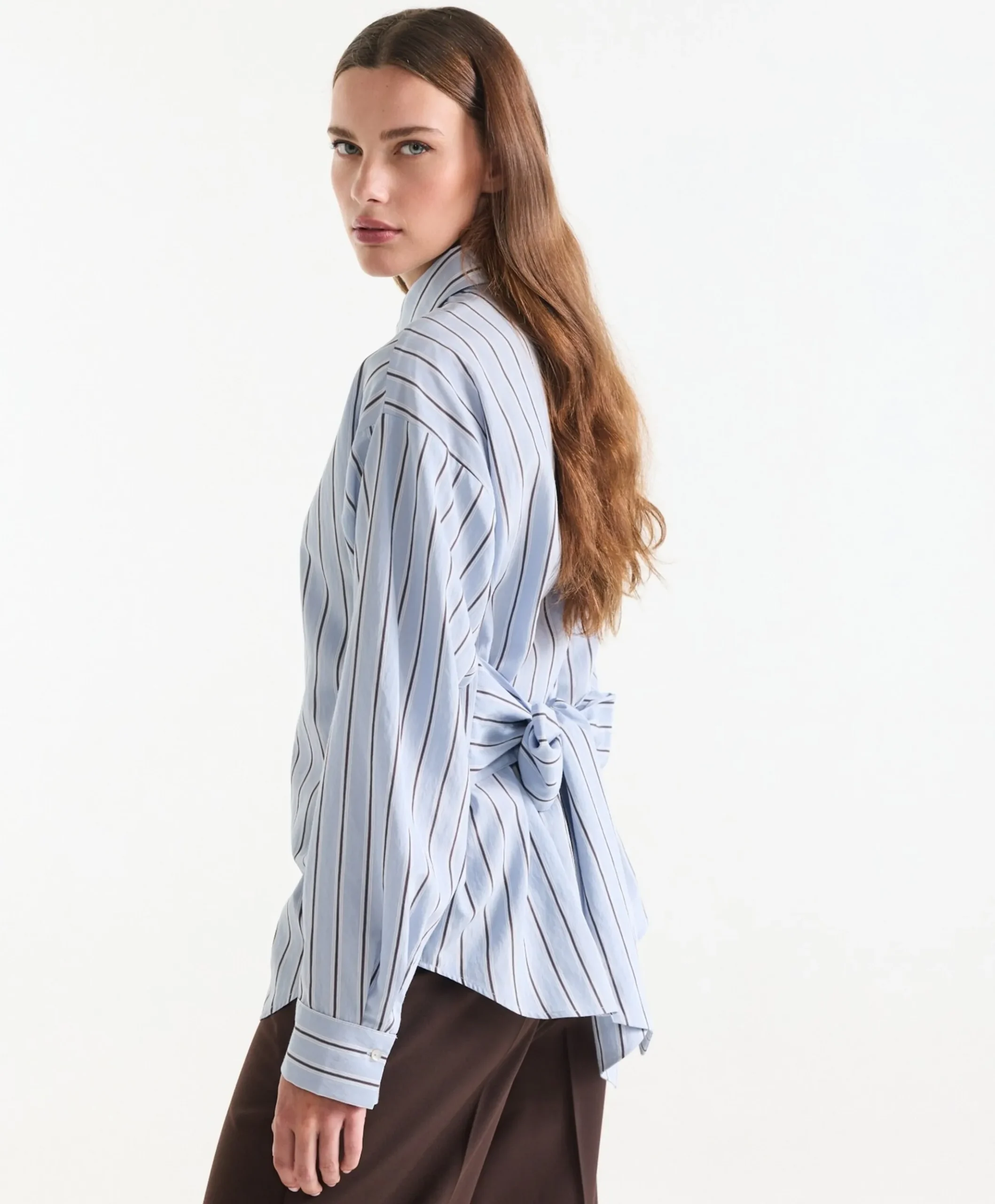 Dames blouse blauw