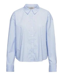 Dames blouse blauw