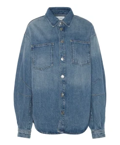 Dames blouse blauw
