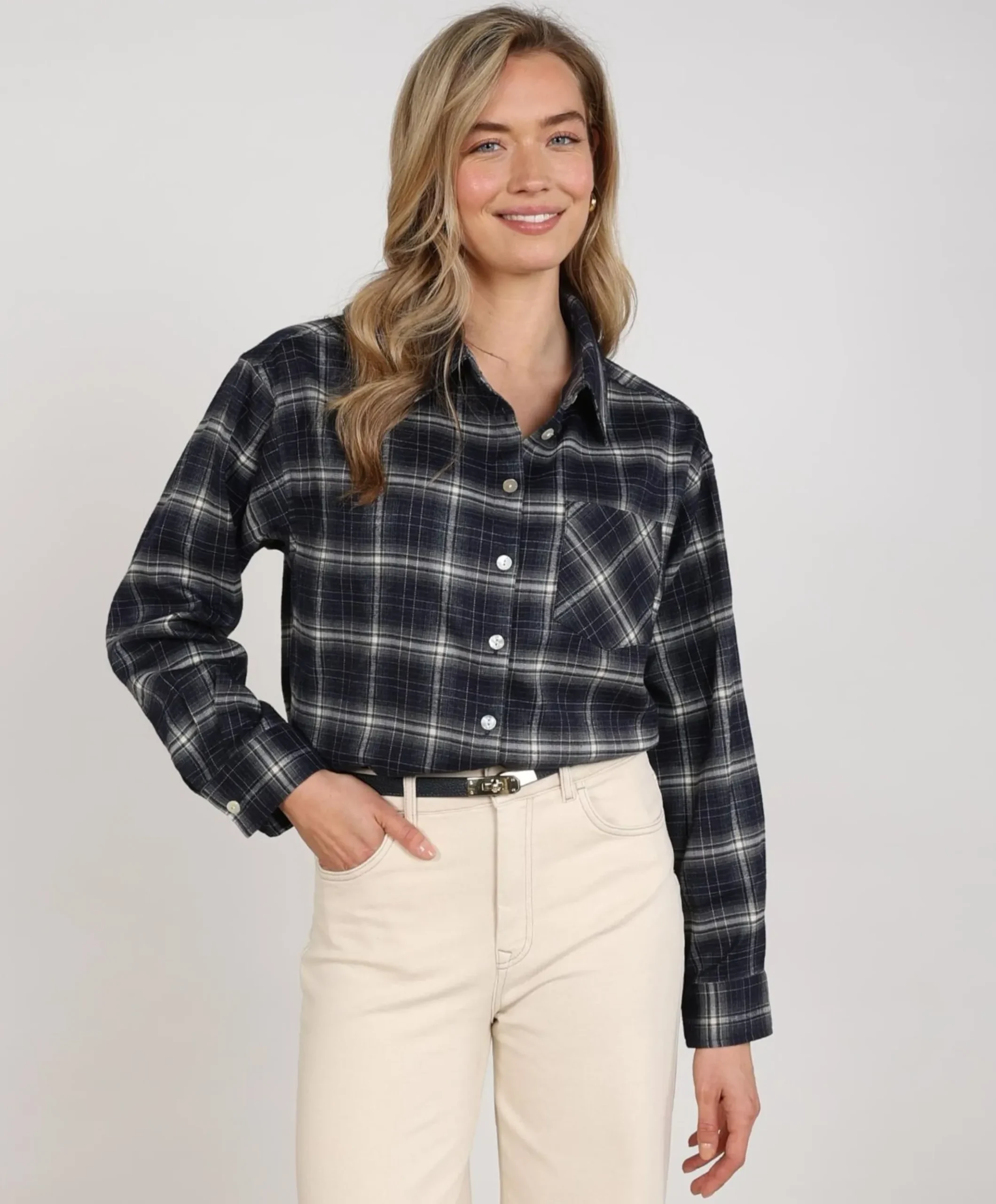 Dames blouse blauw