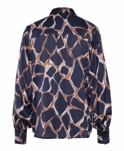 Dames blouse blauw