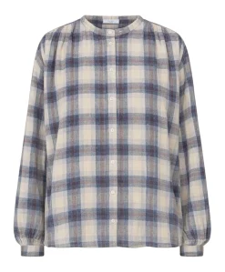 Dames blouse blauw