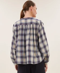 Dames blouse blauw