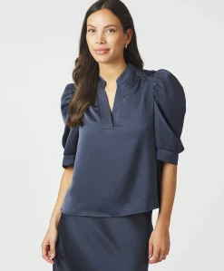 Dames blouse blauw