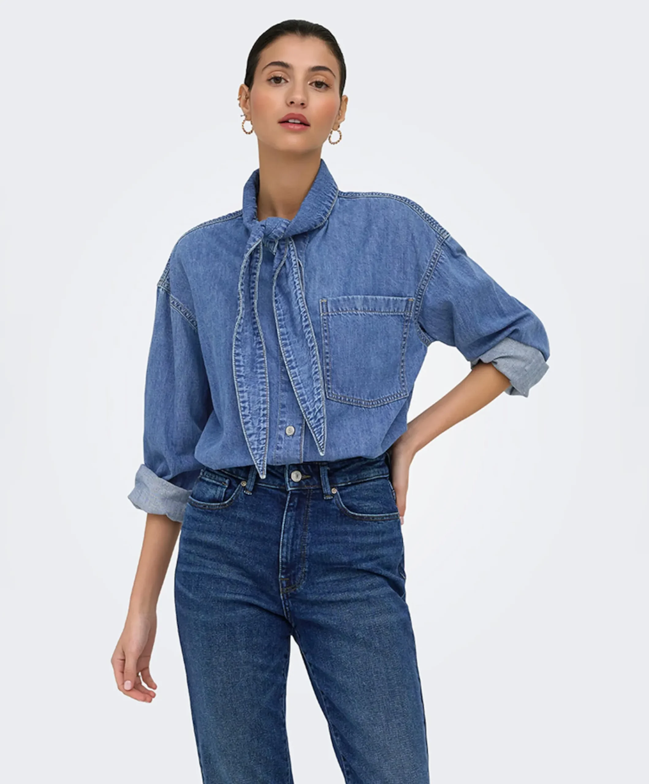 Dames blouse blauw