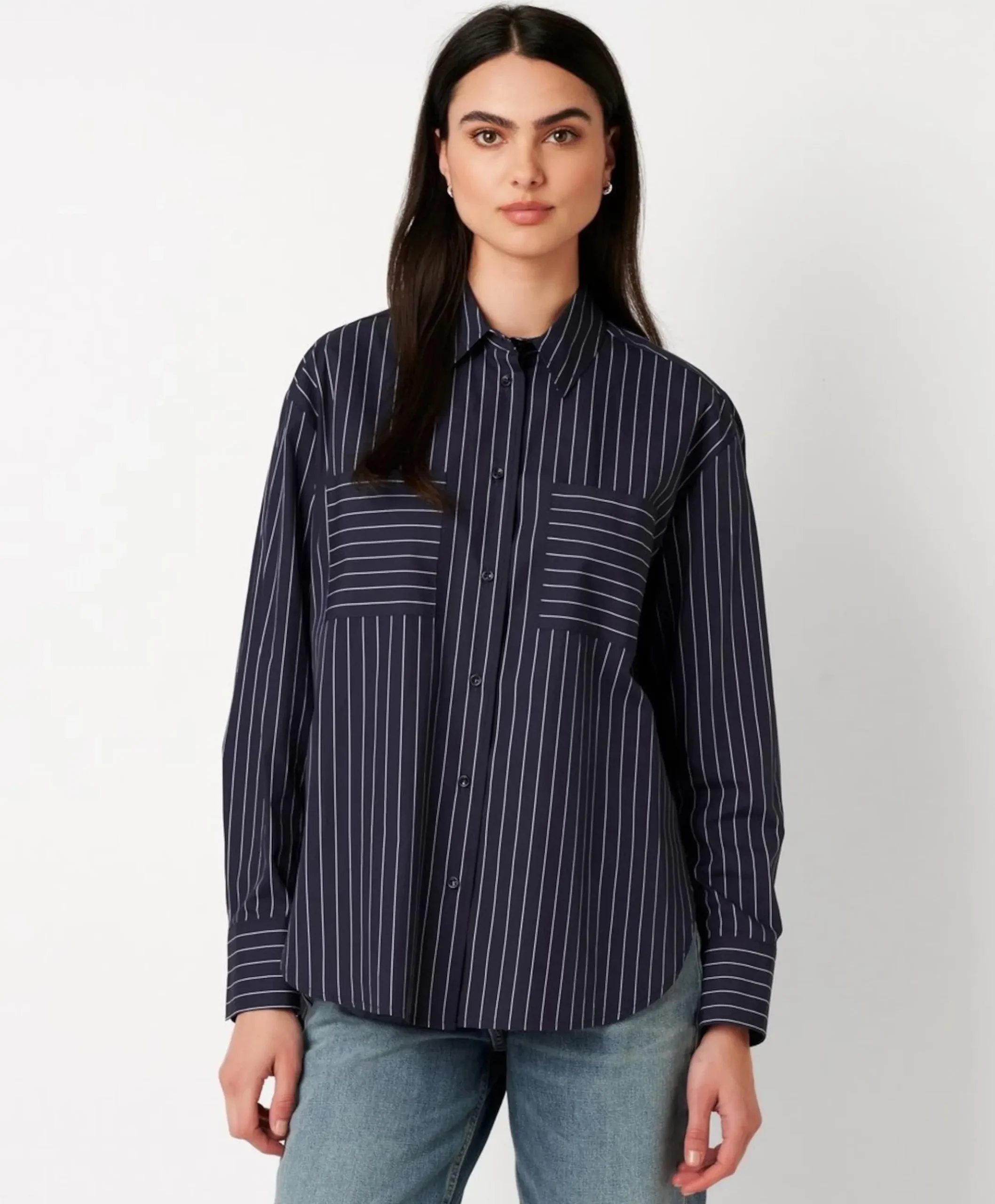 Dames blouse blauw
