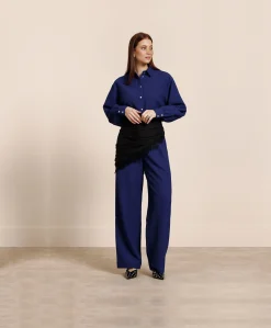 Dames blouse blauw