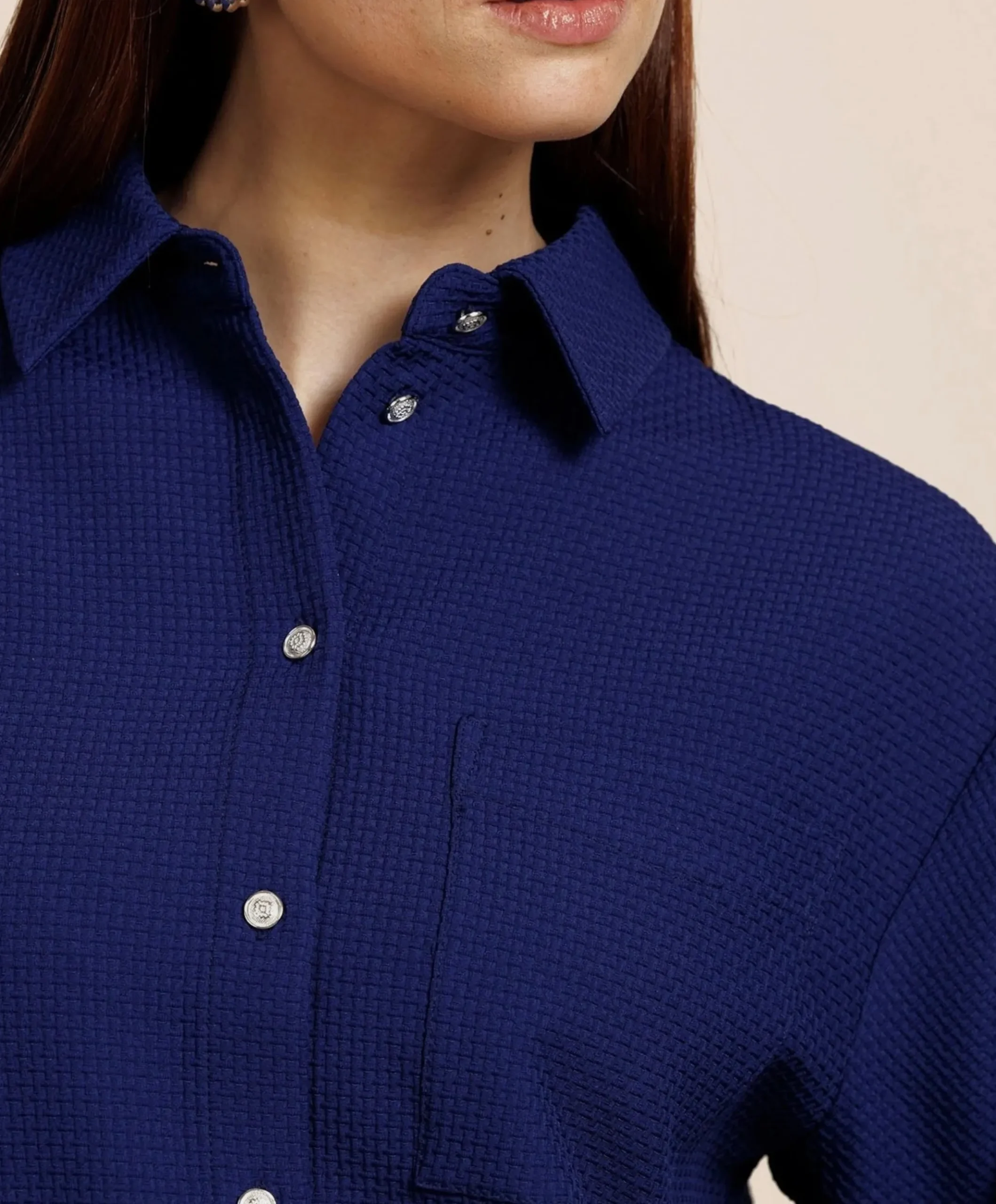 Dames blouse blauw