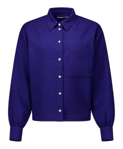 Dames blouse blauw