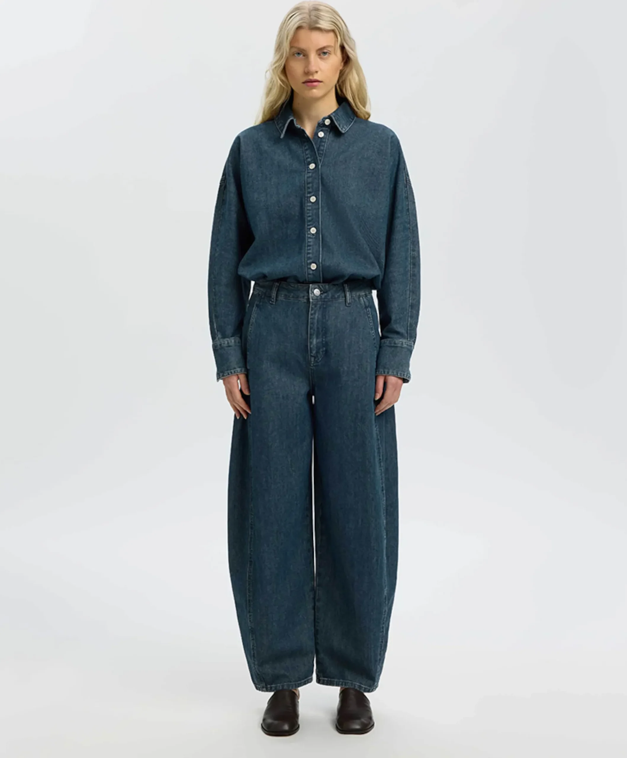 Dames blouse blauw