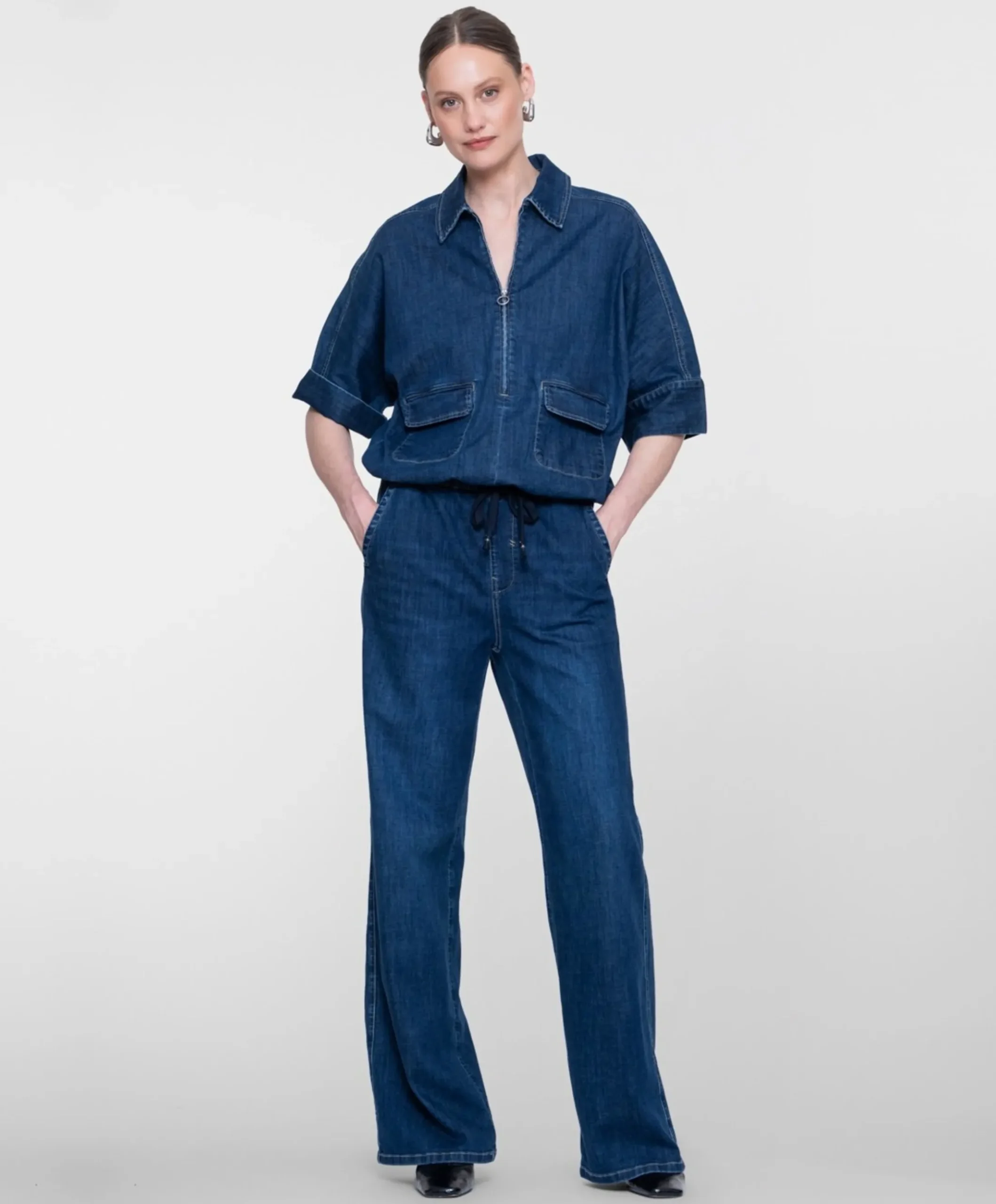 Dames blouse blauw