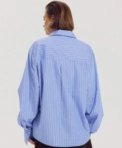 Dames blouse blauw
