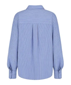 Dames blouse blauw