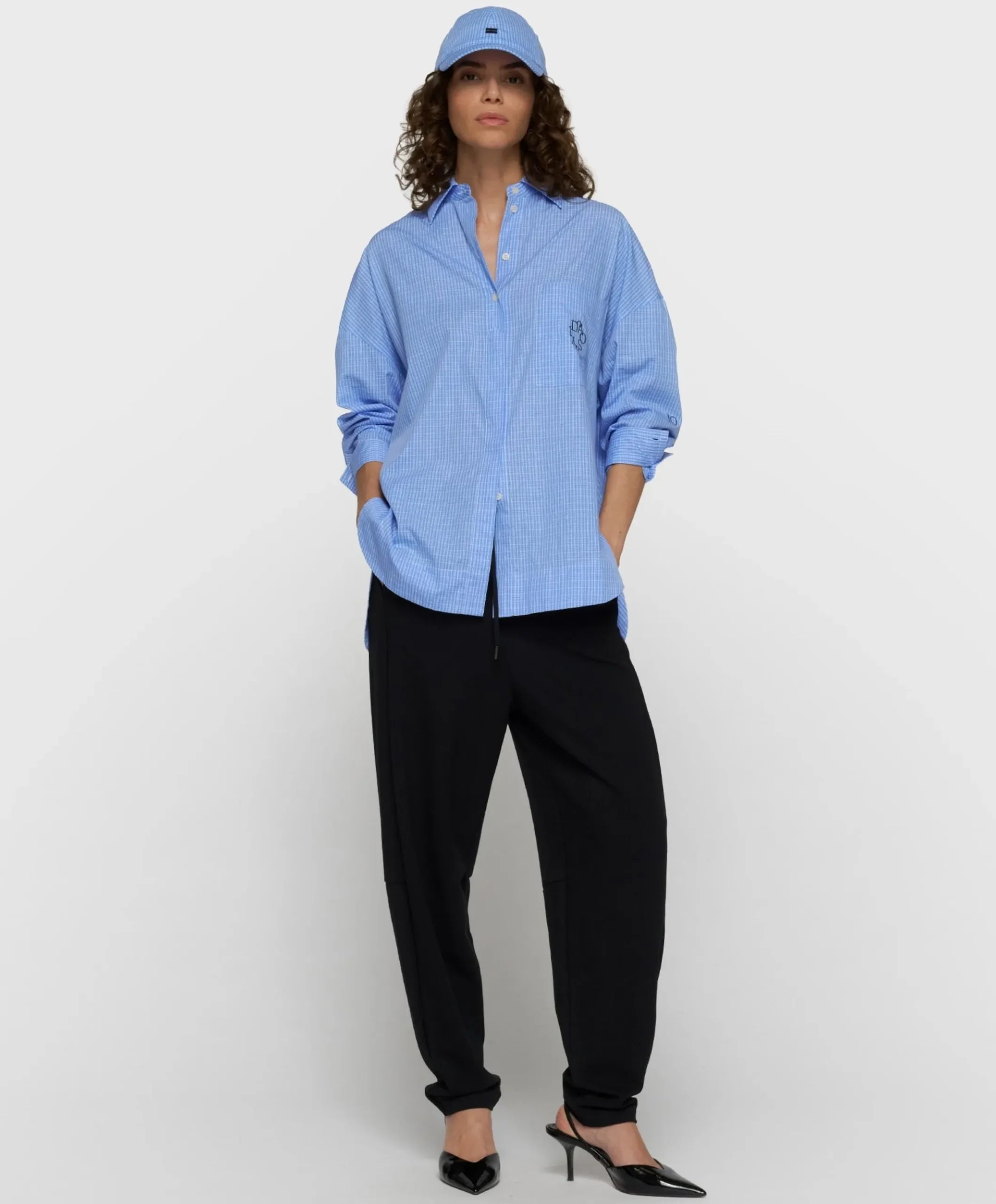 Dames blouse blauw