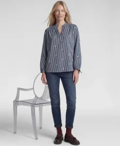 Dames blouse blauw