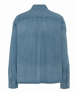 Dames blouse blauw