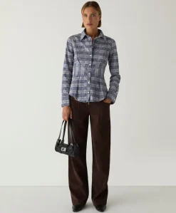 Dames blouse blauw