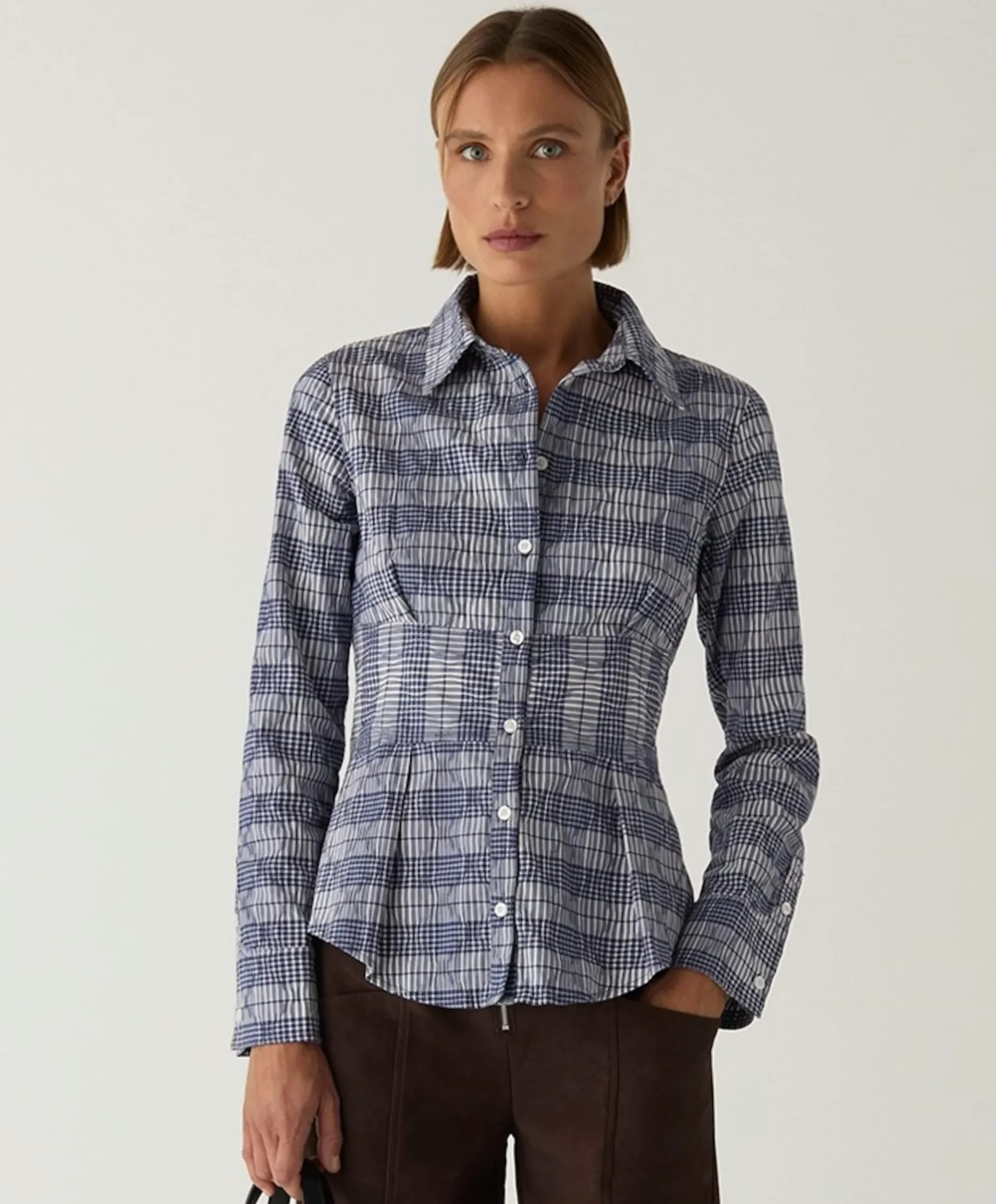 Dames blouse blauw