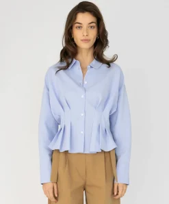Dames blouse blauw