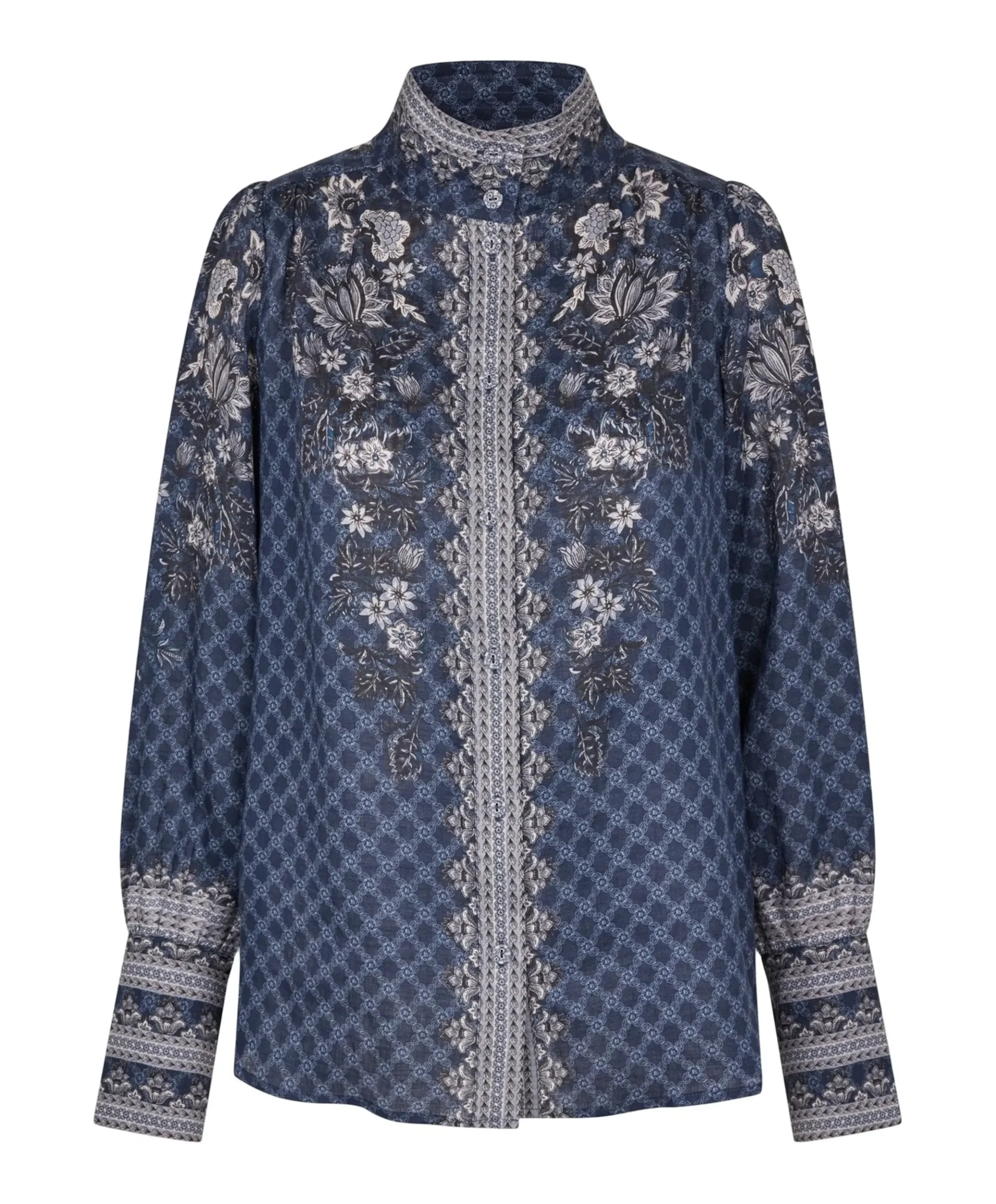 Dames blouse blauw