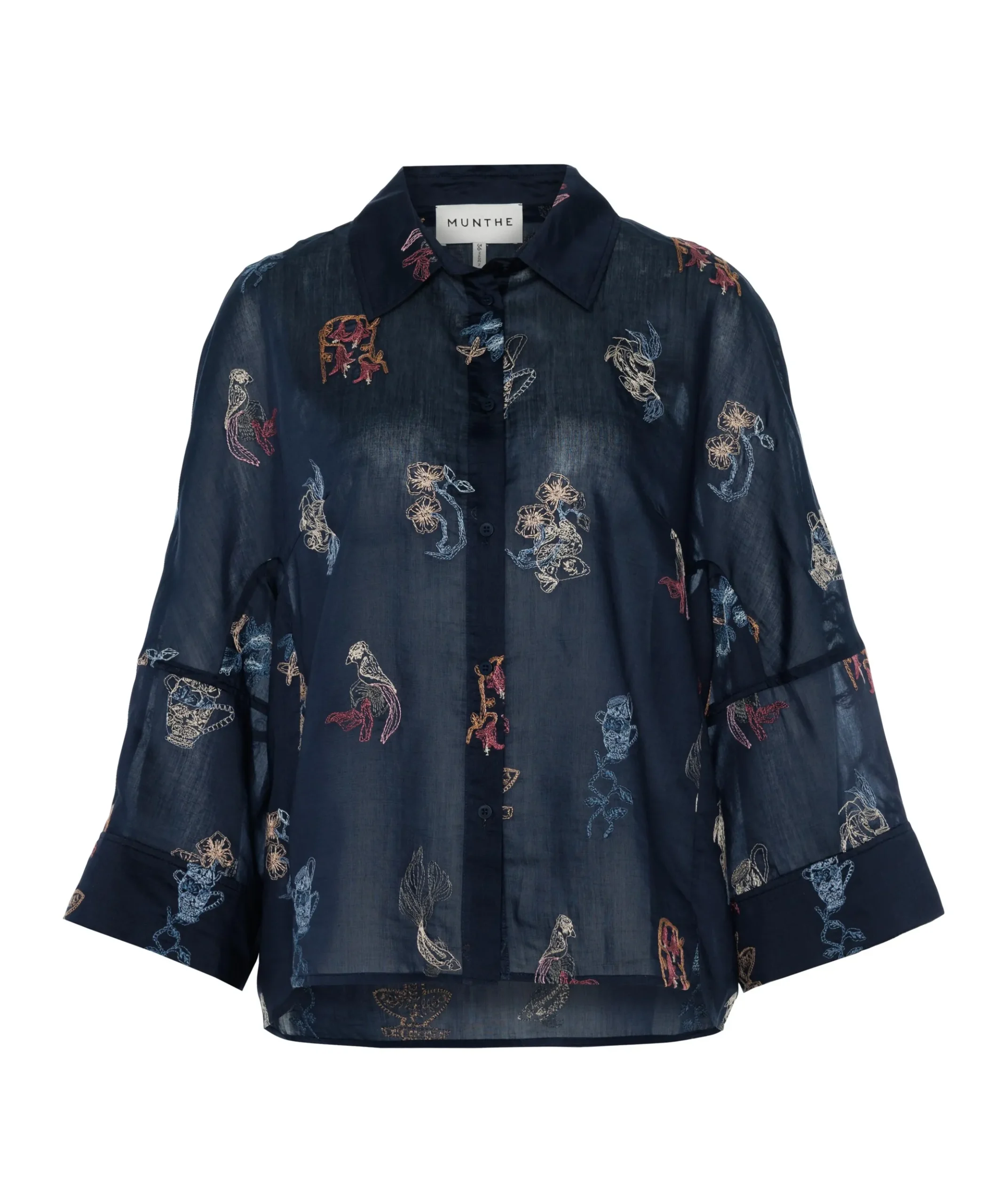 Dames blouse blauw