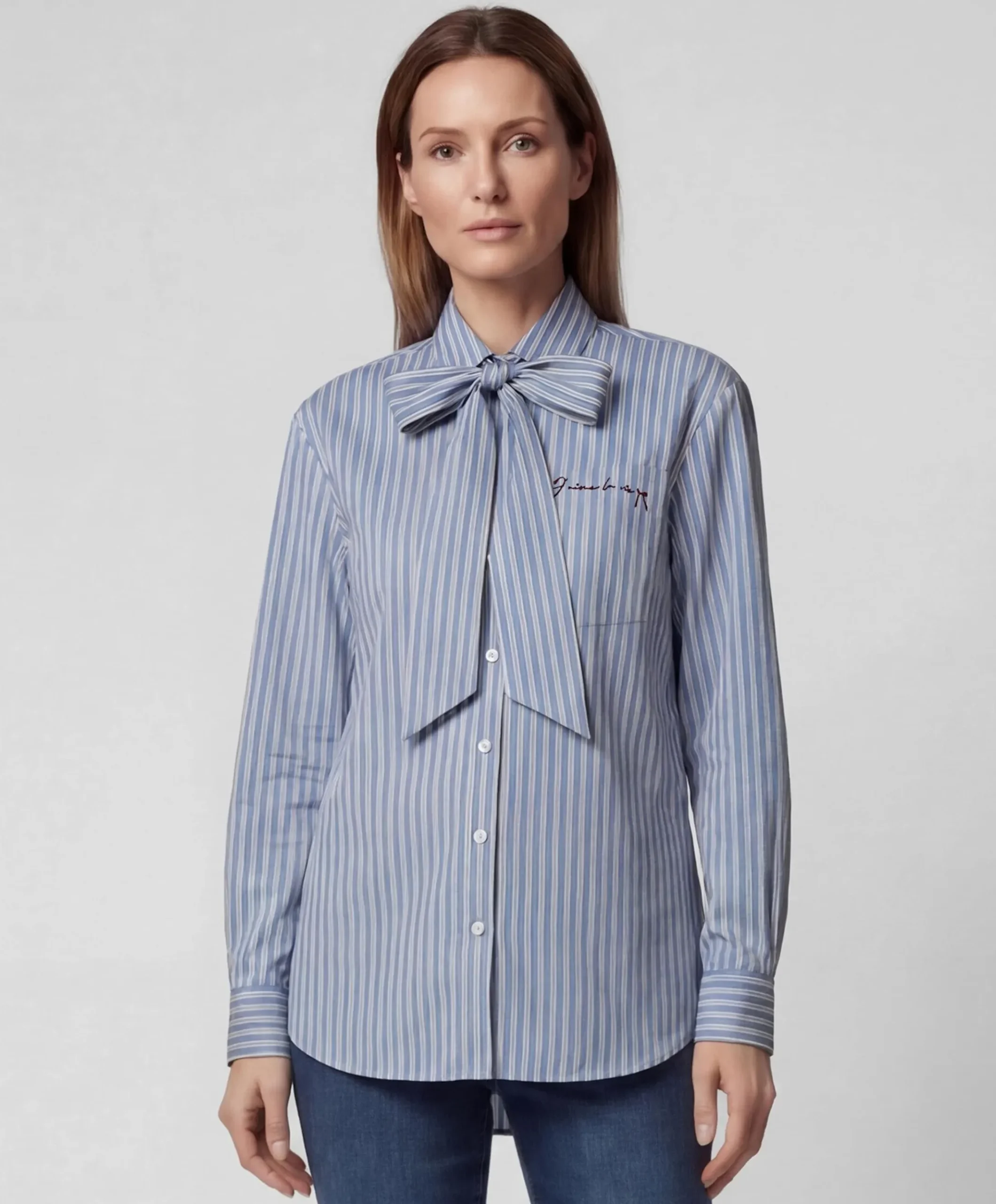 Dames blouse blauw