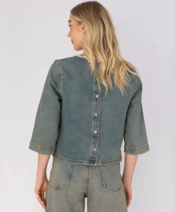 Dames blouse blauw
