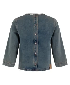 Dames blouse blauw