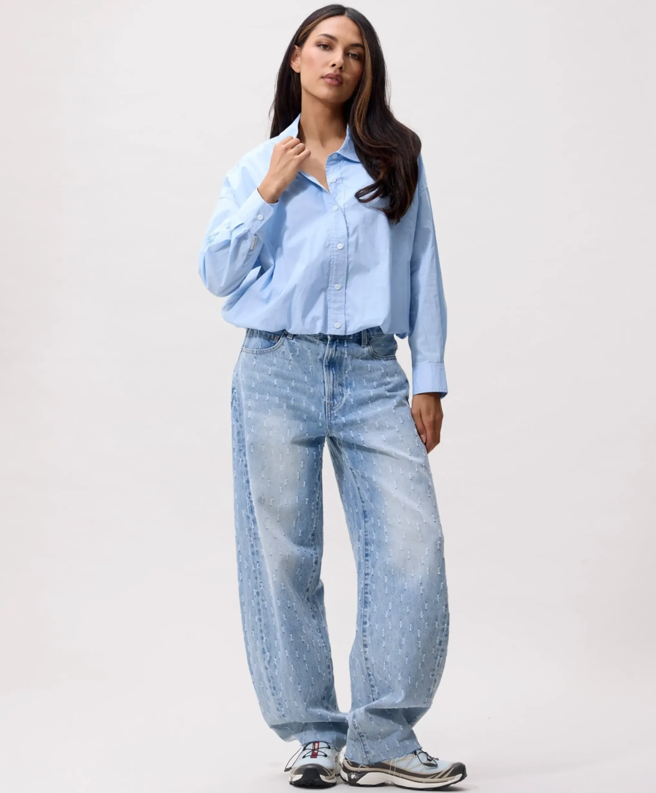 Dames blouse blauw