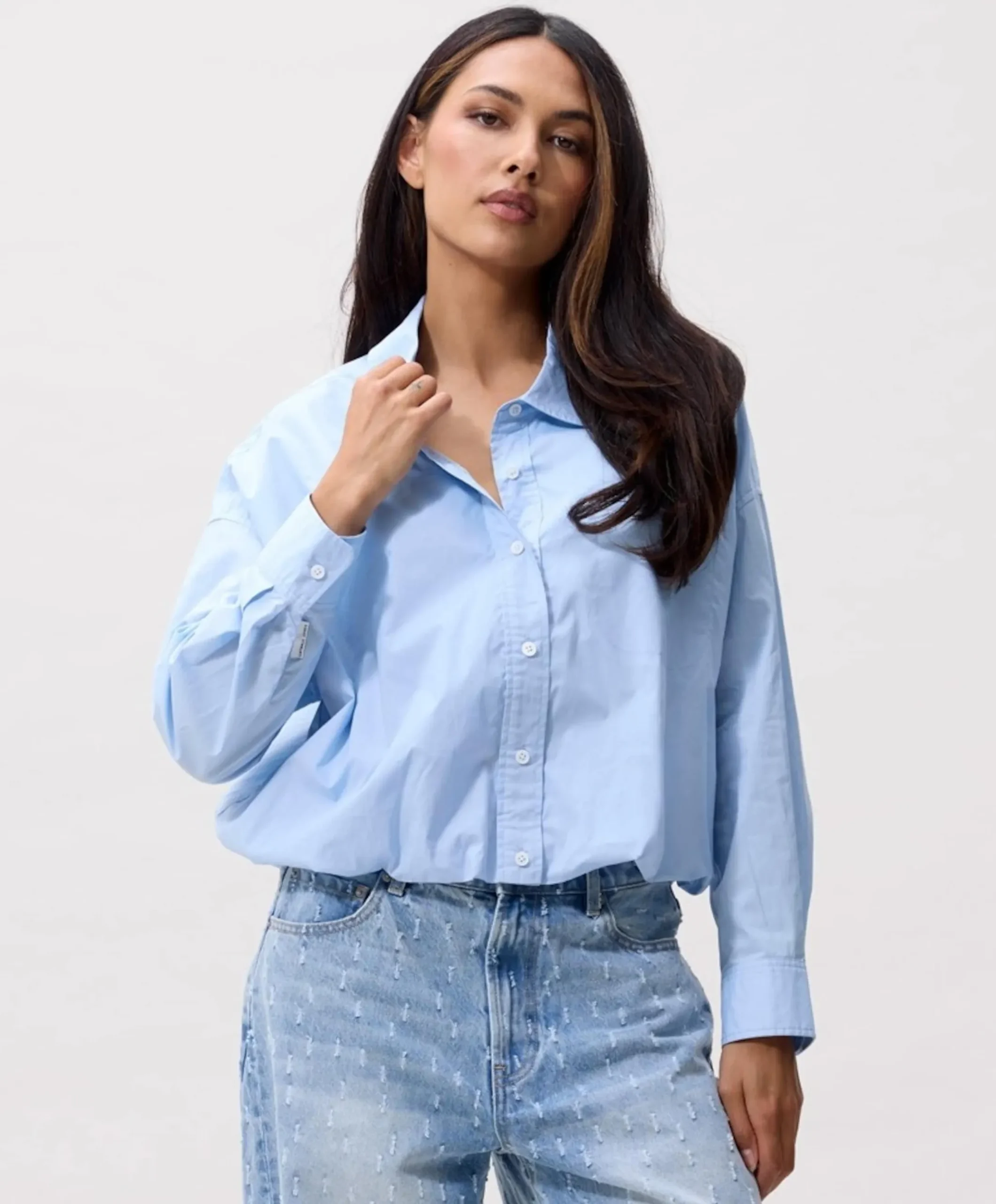 Dames blouse blauw