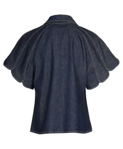 Dames blouse blauw