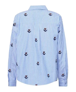 Dames blouse blauw