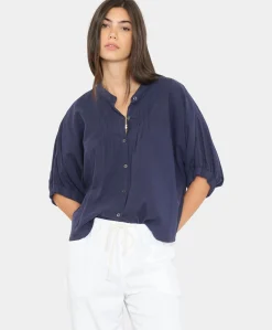 Dames blouse blauw