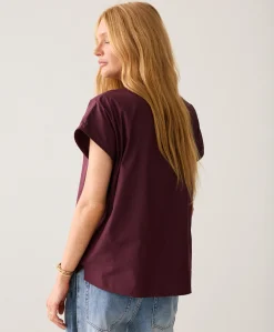 Dames blouse bordeaux