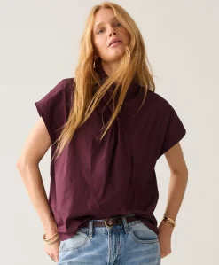 Dames blouse bordeaux