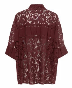 Dames blouse bordeaux