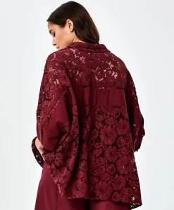 Dames blouse bordeaux