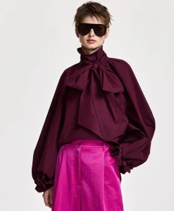 Dames blouse bordeaux